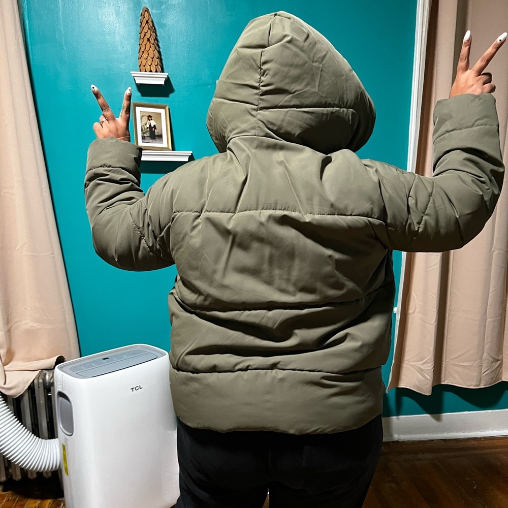 H&M oversized hooded puffer